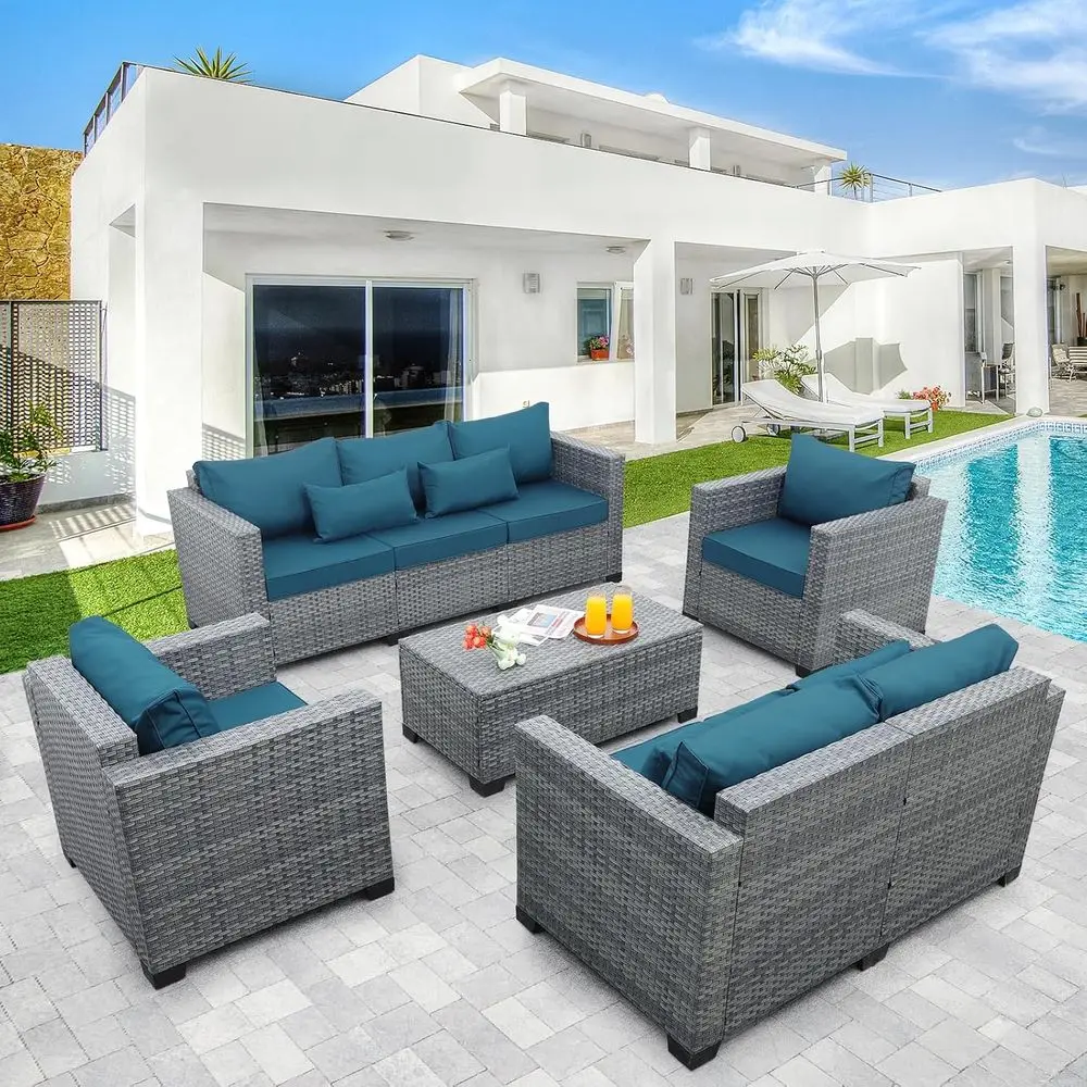 Outdoor Furniture With Storage For Cushions - Set di mobili da giardino in