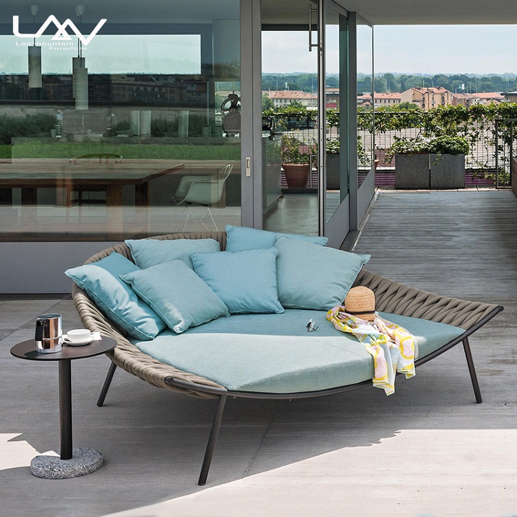 Outdoor Daybed Furniture - Lettino da Giardino Moderno in Corda