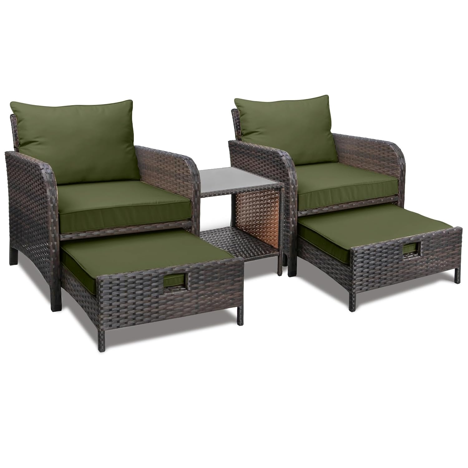 Outdoor Furniture Lounge Set - Set da Patio in Rattan PE