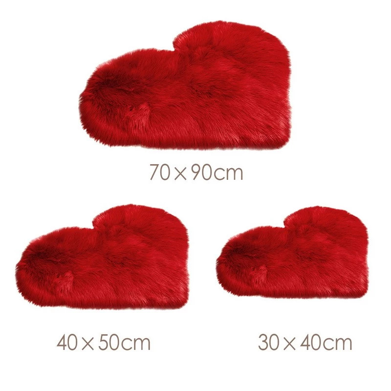 Outdoor Furniture For Cafe - Tappeto peloso a forma di cuore
