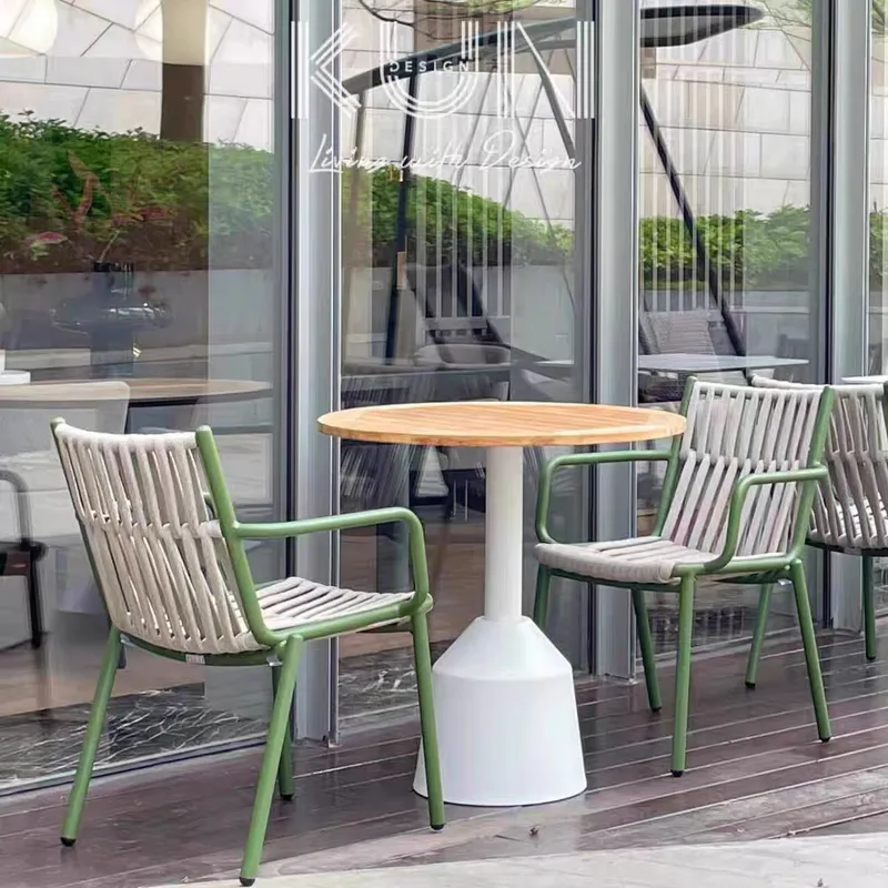 Set Tavolo e Sedie in Rattan e - Outdoor Furniture For Cafe recensione e prezzo