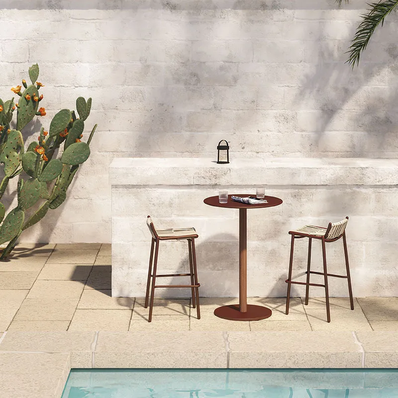 Set Tavolo e Sedie in Rattan e - Outdoor Furniture For Cafe recensione e prezzo