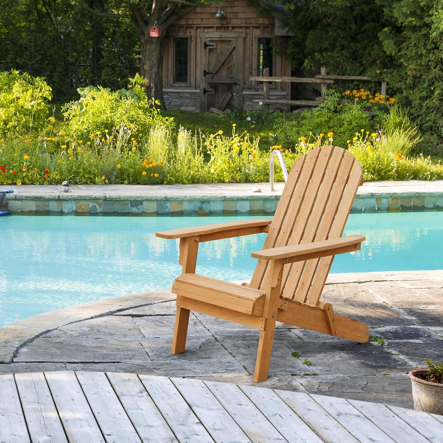 Set di 2 Sedie Adirondack Pieg - Outdoor Furniture Lounge Set recensione e prezzo