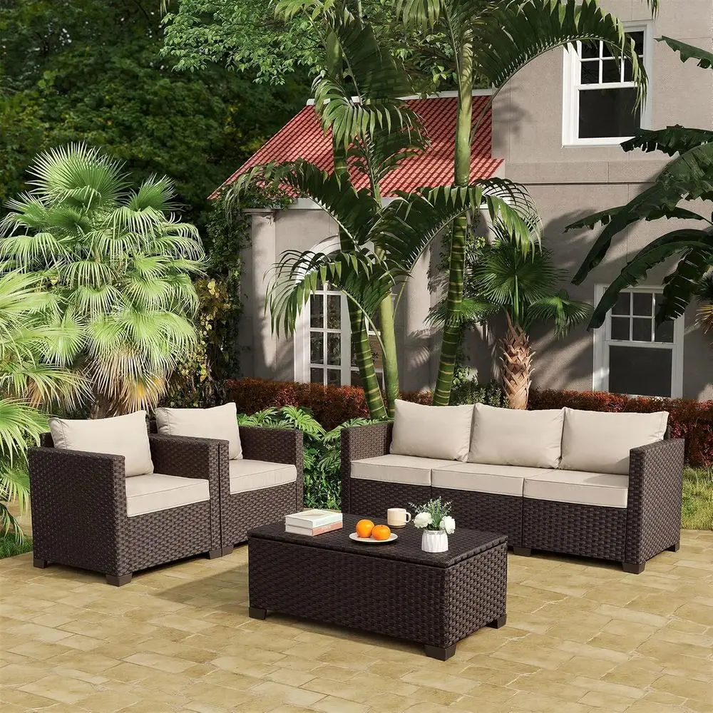 Set di Mobili da Esterno a 4 P - Outdoor Furniture With Storage For Cushions recensione e prezzo