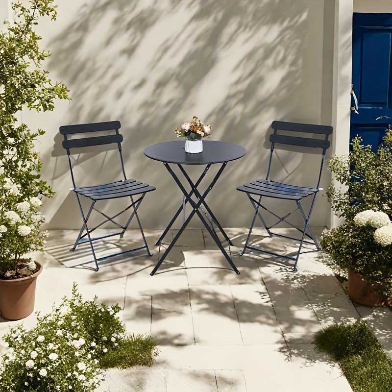 Set bistrot pieghevole in meta - Outdoor Furniture For Cafe recensione e prezzo