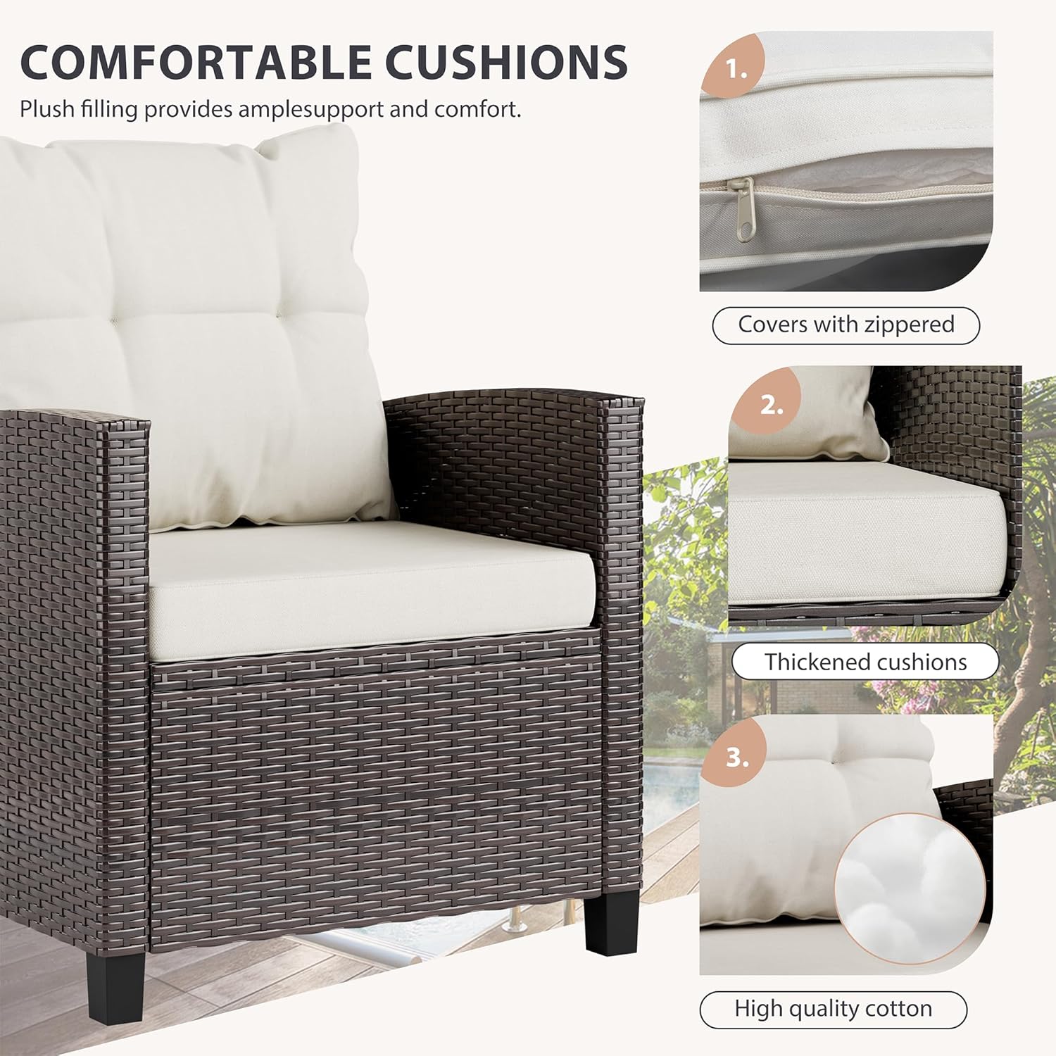 Set da bistrot da veranda in v - Outdoor Furniture Cushions recensione e prezzo