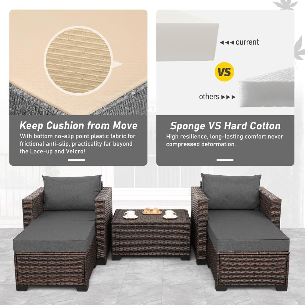 Set di mobili da esterno in vi - Outdoor Furniture With Storage For Cushions recensione e prezzo