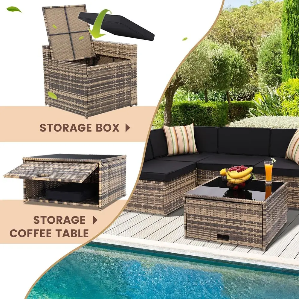 Set di Mobili da Esterno in Vi - Outdoor Furniture With Storage For Cushions recensione e prezzo