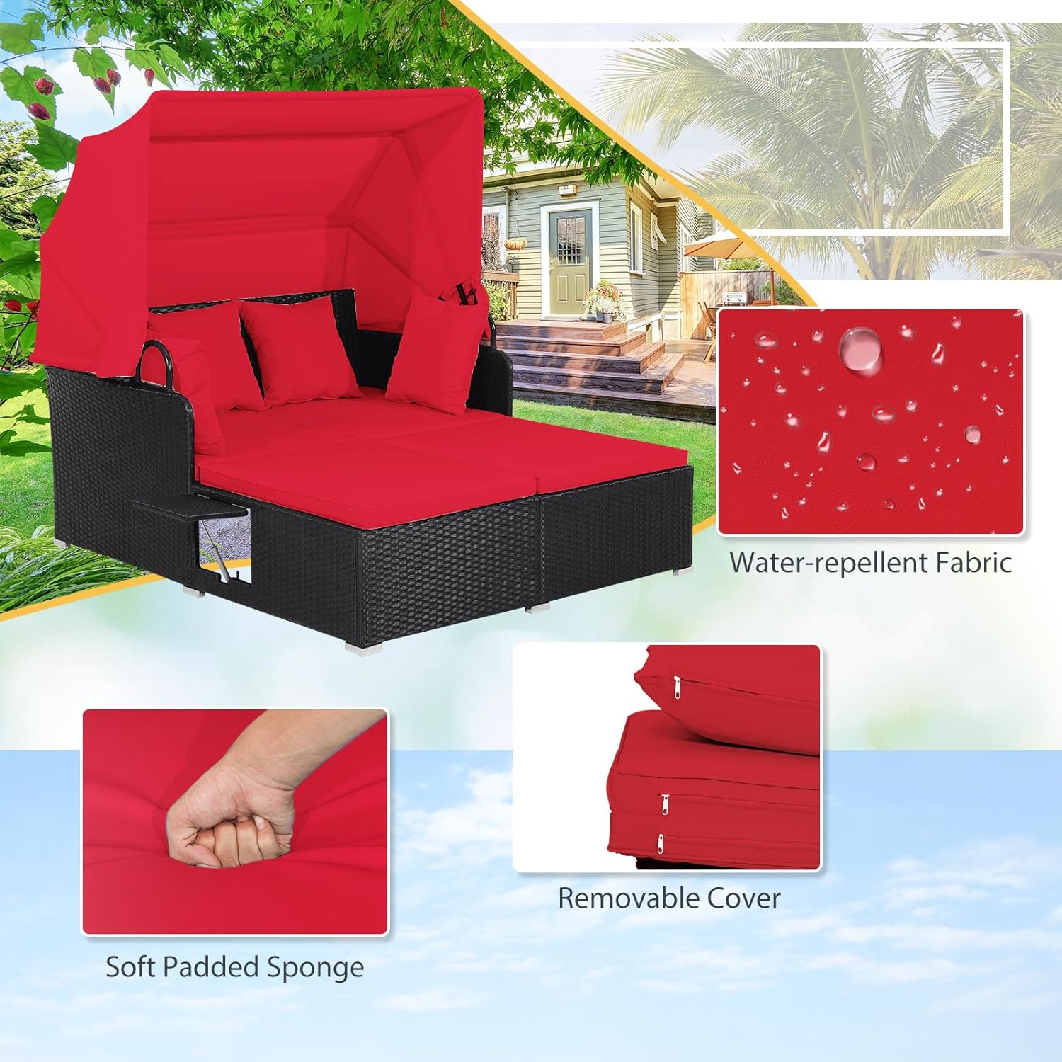 Lettino da Esterno in Rattan p - Outdoor Daybed Furniture recensione e prezzo
