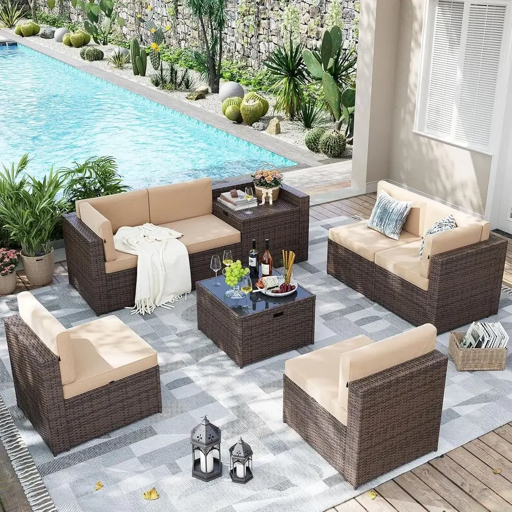Set di Mobili da Esterno in Vi - Outdoor Furniture With Storage For Cushions recensione e prezzo